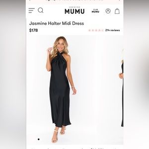 Show me your MuMu Jasmine Halter Midi Dress